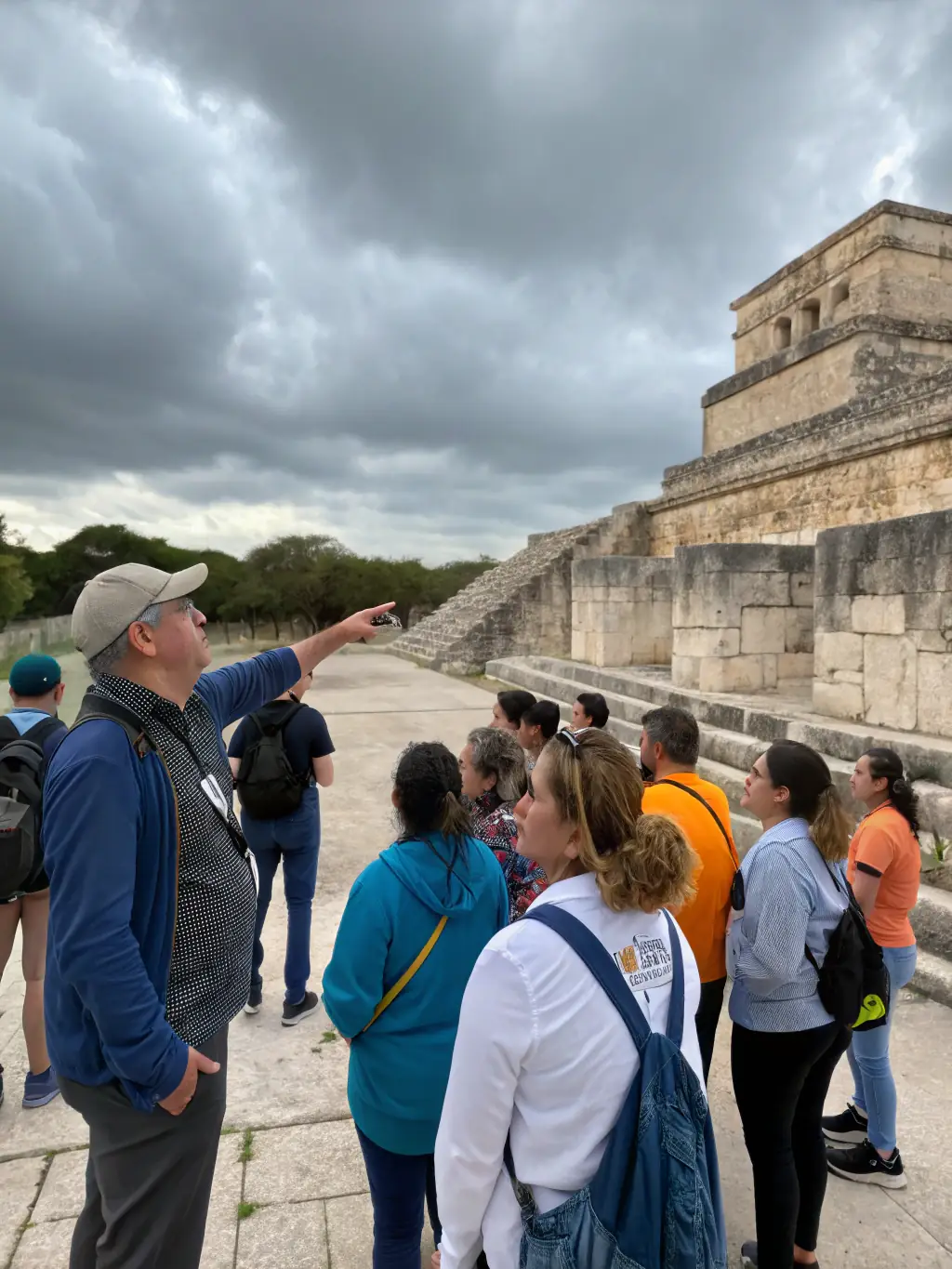 A vibrant image of children participating in a guided tour of a local historical landmark, emphasizing education and engagement.